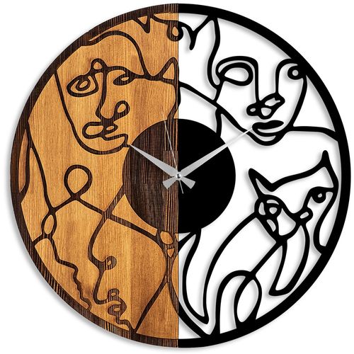 Wallity Ukrasni drveni zidni sat, Wooden Clock - 81 slika 5