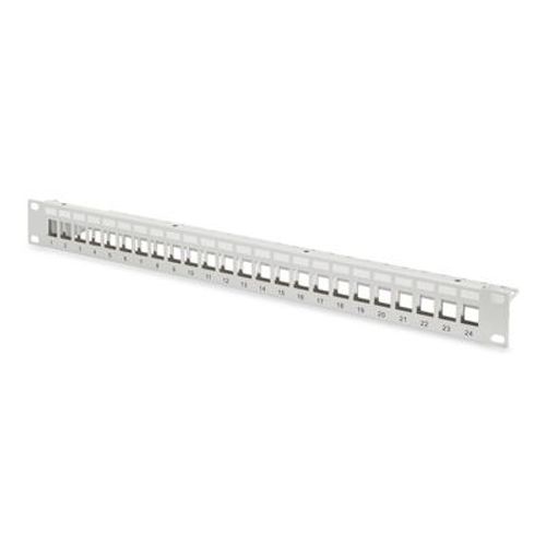 Digitus Modular Patch Panel, shielded 24-port, blank, 1U, rack mount color grey slika 1