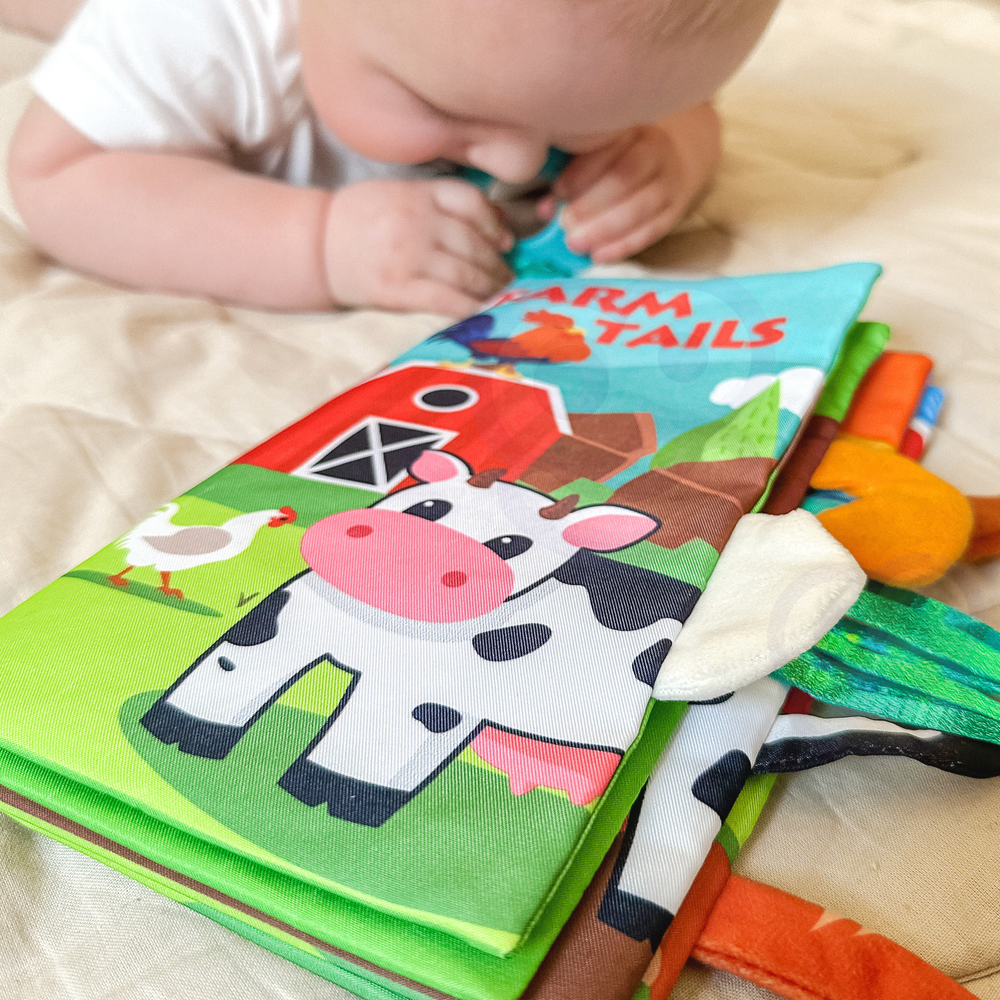 Woopie baby knjiga s tkaninom životinjskih repova slika 4