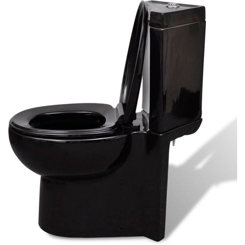 Kutna crna WC školjka od keramike slika 34