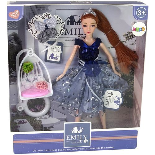 Lutka Emily u plavoj haljini s ljuljačkom slika 4
