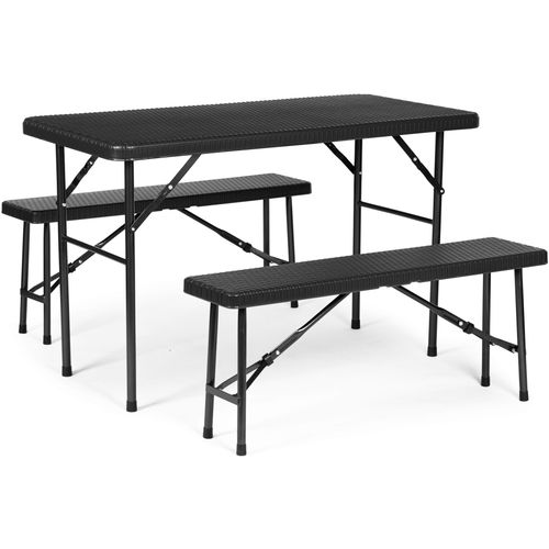 Modernhome set klupe i stola - crni slika 1