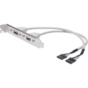 Digitus USB 2.0 priključni kabel [2x 5-polni interni muški konektor USB 2.0 - 2x ženski konektor USB 2.0 tipa a]