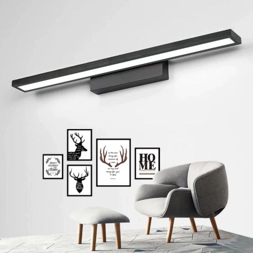 LED zidna svjetiljka LED iznad ogledala 80cm App841-1W ravna crna slika 3