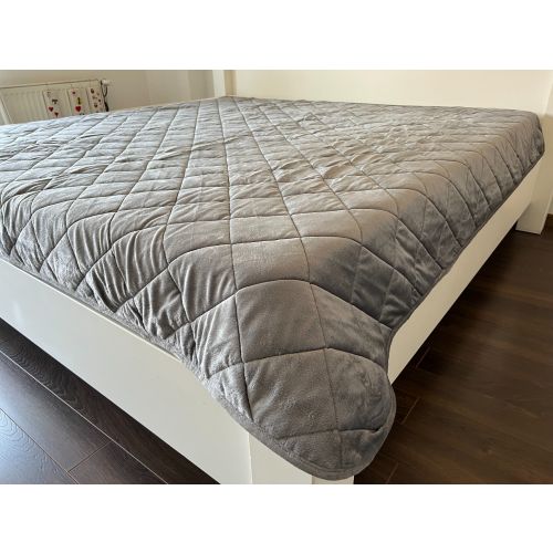 Mekani prekrivač Soft cover Siva 200x200cm slika 1