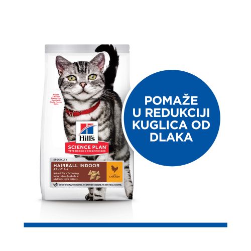 Hill's™ Science Plan Mačka Hairball Indoor Adult s Piletinom, 300g slika 2