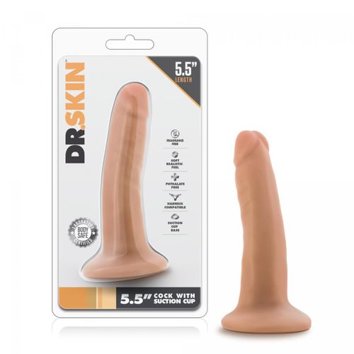 Realističan dildo Dr. Skin, 14 cm, boja kože slika 7