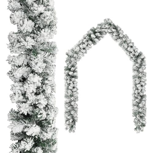 Božićna girlanda sa snijegom zelena 10 m PVC slika 9