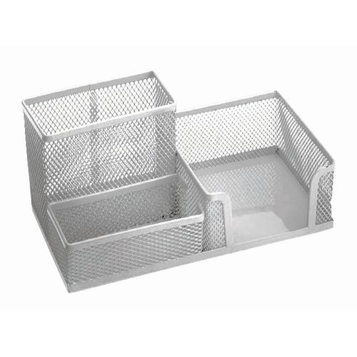 Organizer stolni 3U1 , žica,  srebrni, dimenzije 20x10x10cm slika 1