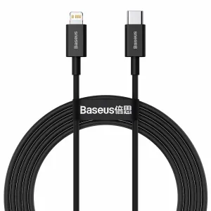 BASEUS Type C kabel za Apple Lightning 8-pinski PD20W Superior Series Fast Charging CATLYS-C01 2 metra crni