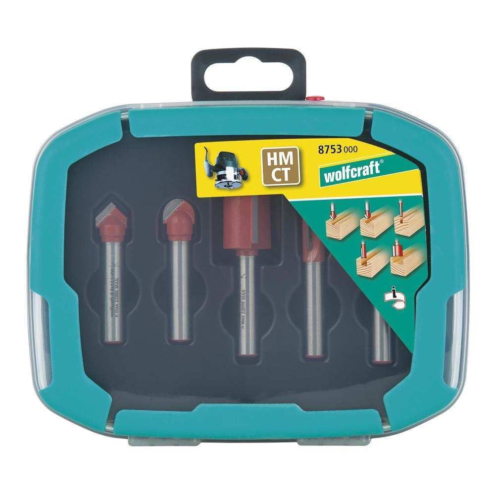Wolfcraft Set Glodala HM Ravnih Za Drvo / 5 dijelni - 8753000 slika 5