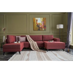 Efsun - Kamen Crveni Ugaoni Sofa-Krevet