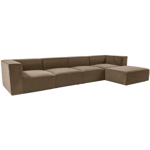 Sora (L1-O1-O1-1R-POUFFE) - Ugao Sofa u Boji Braon slika 7