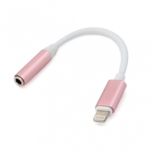 Adapter za slusalice iP-11 iPhone lightning na 3.5mm roze slika 1