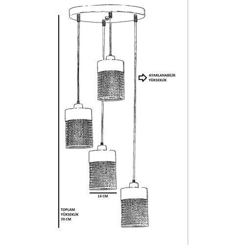 Zeus 48704-4 Rattan
Gold Chandelier slika 3