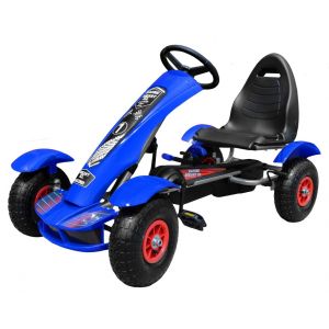 Veliki dječji karting na pedale plavi