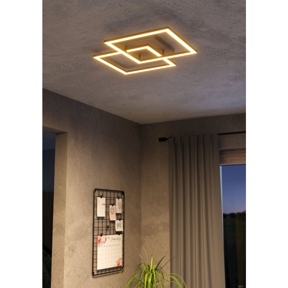 Eglo zidna/stropna LED lampa 'LOMALTAS-Z' - 2x16W, crno/bijela drvo slika 5