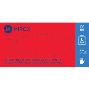 Mipex lateks rukavice bez pudera Large 100kom