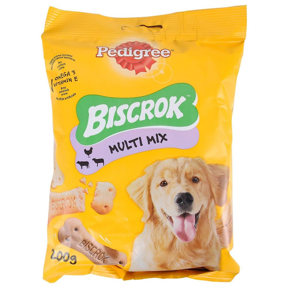 PEDIGREE Poslastica za pse Biscrok Multi mix, s piletinom, govedinom i janjetinom, 200g slika 1
