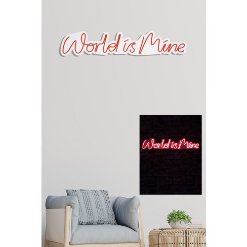 Wallity Ukrasna plastična LED rasvjeta, World is Mine - Red slika 3