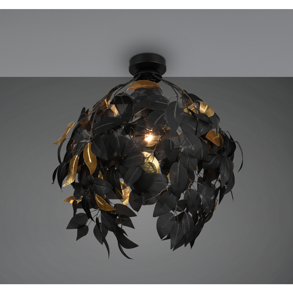 LEAVY PLAFONJERA BLACK MAT-GOLD 1XE27 slika 1
