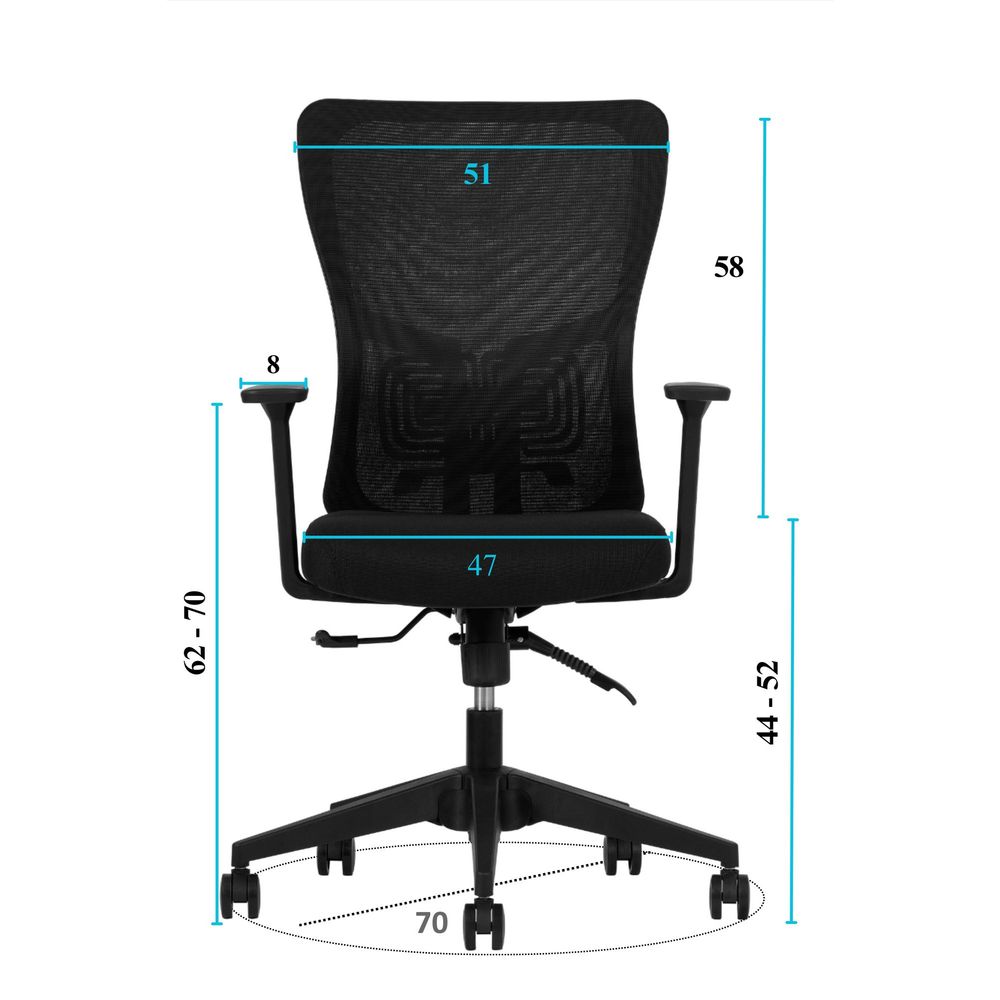 Office chair Lumbar 108 - Black colour slika 9