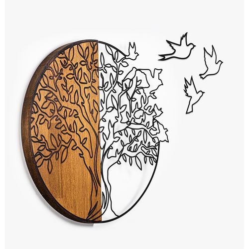 Tree And Birds 2 Walnut
Black Decorative Wooden Wall Accessory slika 5