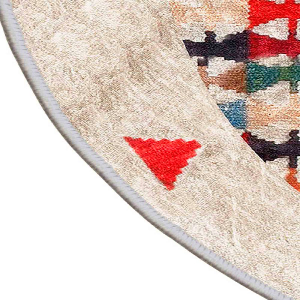 Elegantni Tepih WOOKECE275 u Bež, Zelenoj, Crvenoj i Crnoj Boji (80 x 150 cm) slika 3