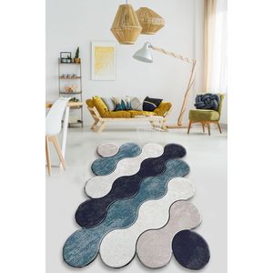 Tapison Circle - Plavi i Bež Tepih (150 x 240 cm)