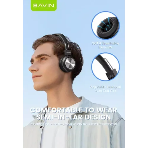 Bavin Wireless slušalice crna slika 5