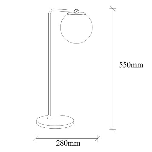 Stona Lampa Daisy - 146-ML u Bakarnoj Boji slika 3