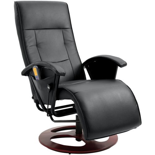 Masažna stolica od umjetne kože crna slika 10