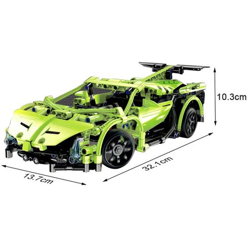 Cada zeleni sportski auto na daljinsko upravljanje 453 elemenata slika 2