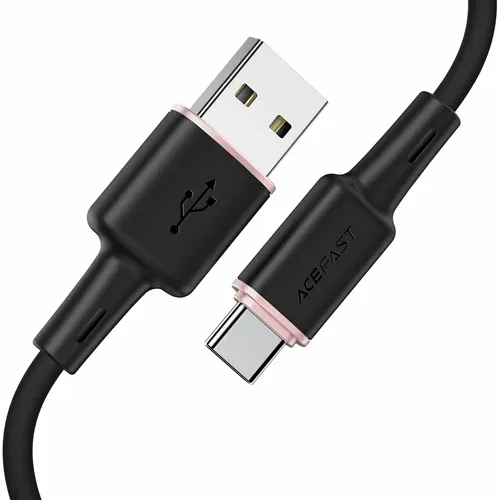 ACEFAST kabel USB A na Type C 3A C2-04 silikonski 120 cm crni slika 1
