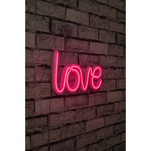 Wallity Ukrasna plastična LED rasvjeta, Love - Pink