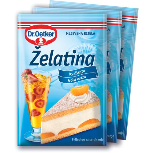 Dr. Oetker želatina mljevena bijela x3 30g slika 1