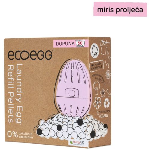 EcoEgg 2U1 Dopuna za eko jaje, eko deterdžent i omekšivač za veš, 50 pranja - Miris proljeća slika 1