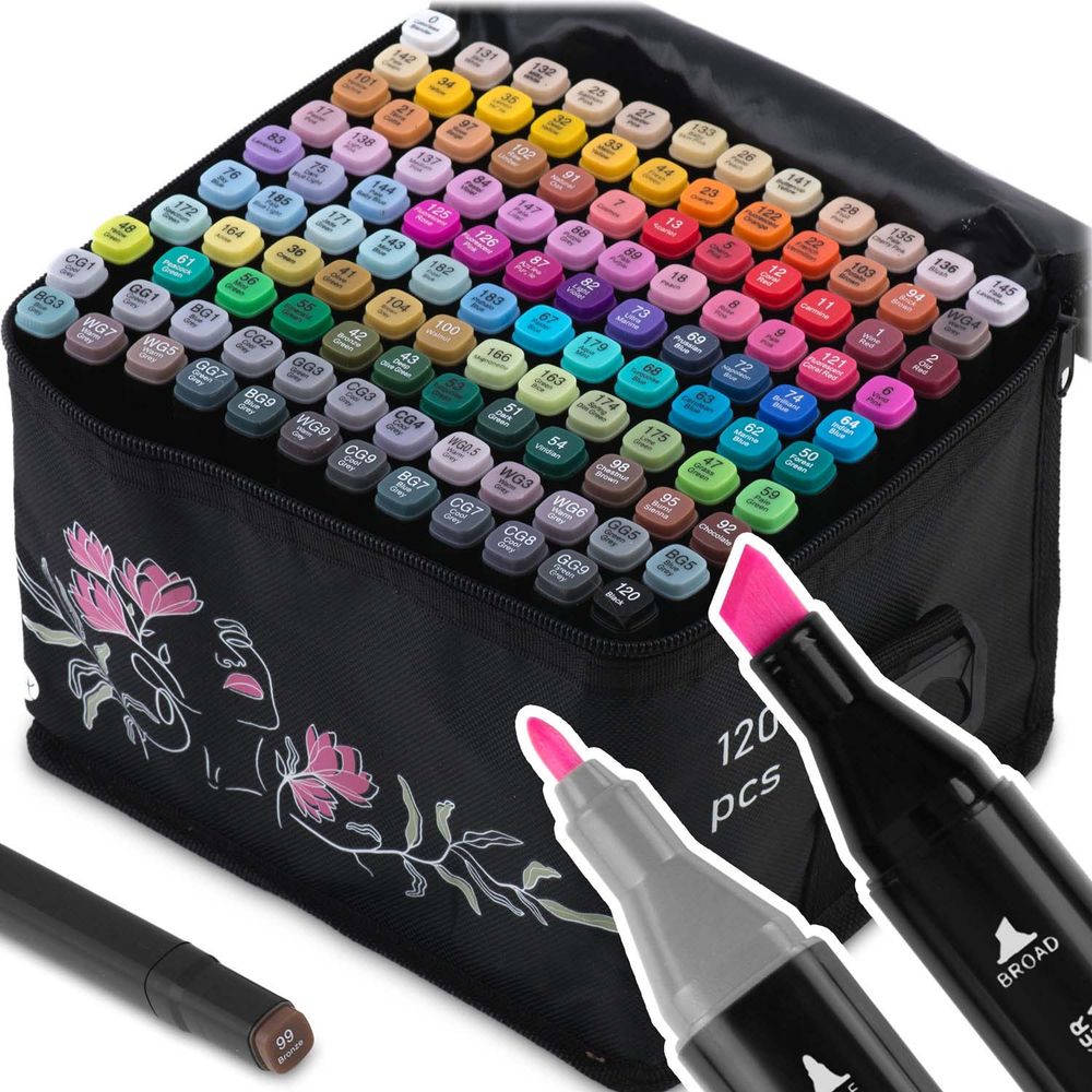 Alkoholni markeri s vrećicom 120 kom nukido nk-913 slika 4