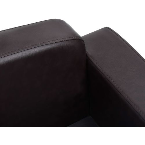 Sofa za pse smeđa 80 x 50 x 40 cm od umjetne kože slika 17