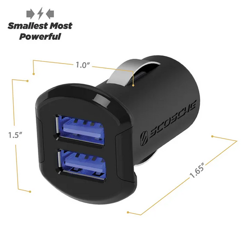 SCOSCHE, ReVolt Dual, auto punjač 2xUSB 12W, malih dimenzija slika 2