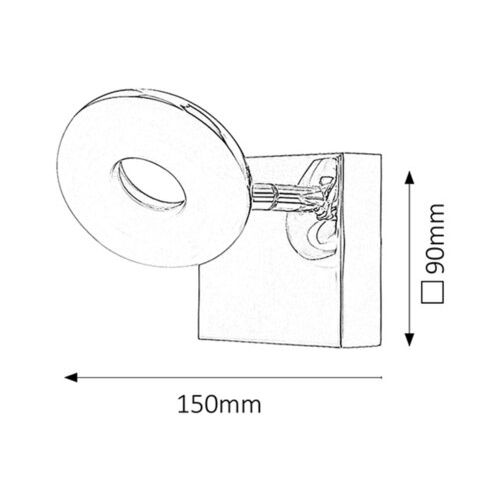 Rabalux Beata zidna lampa LED 5W 4000K IP44 hrom Kupatilska rasveta slika 5