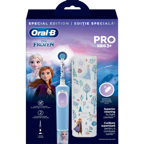 Oral-B Kids Frozen, Električna četkica sa putnom kutijom za decu 3+ slika 2