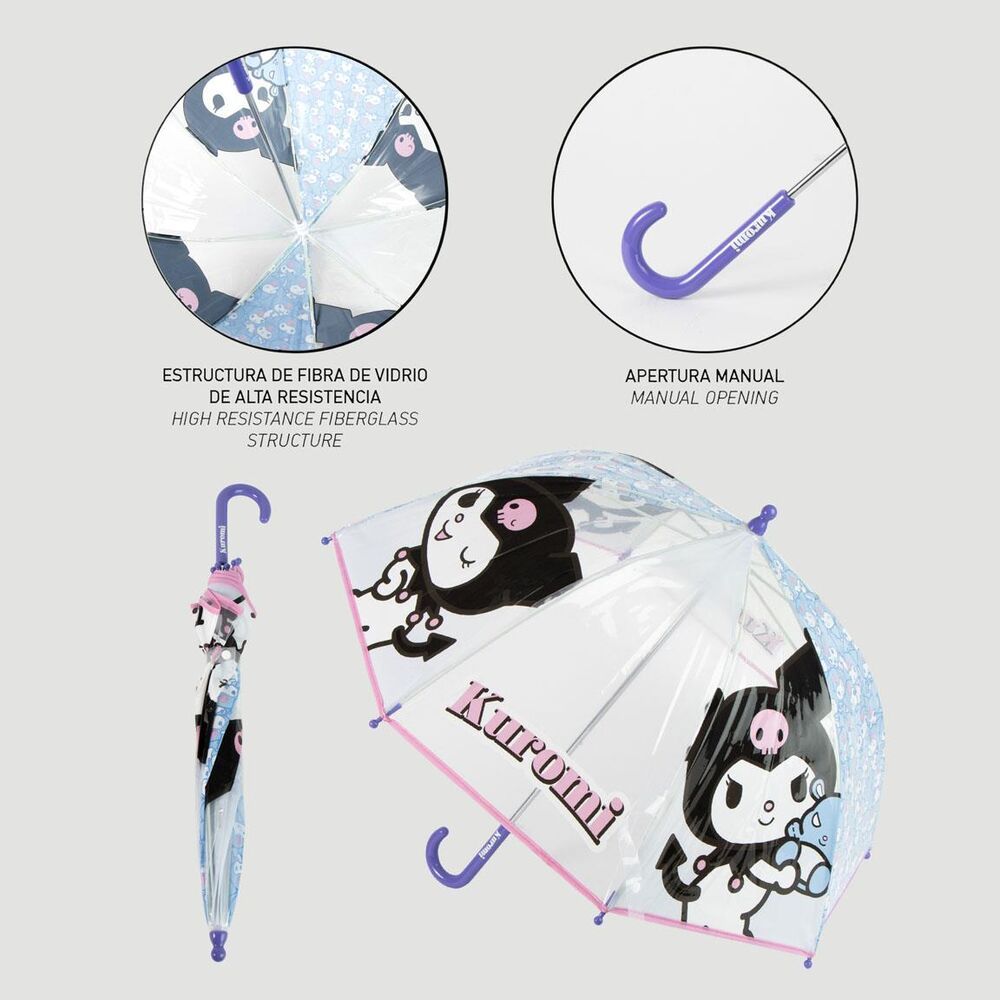 Ručni kišobran POE Kuromi Hello Kitty slika 6