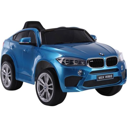 Licencirani auto na akumulator BMW X6  - plavi/lakirani slika 2