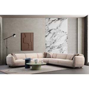 Ugaona sofa Pavia Corner 5 (L1,5+O1+Cx+O1+1,5R) - boja: krema