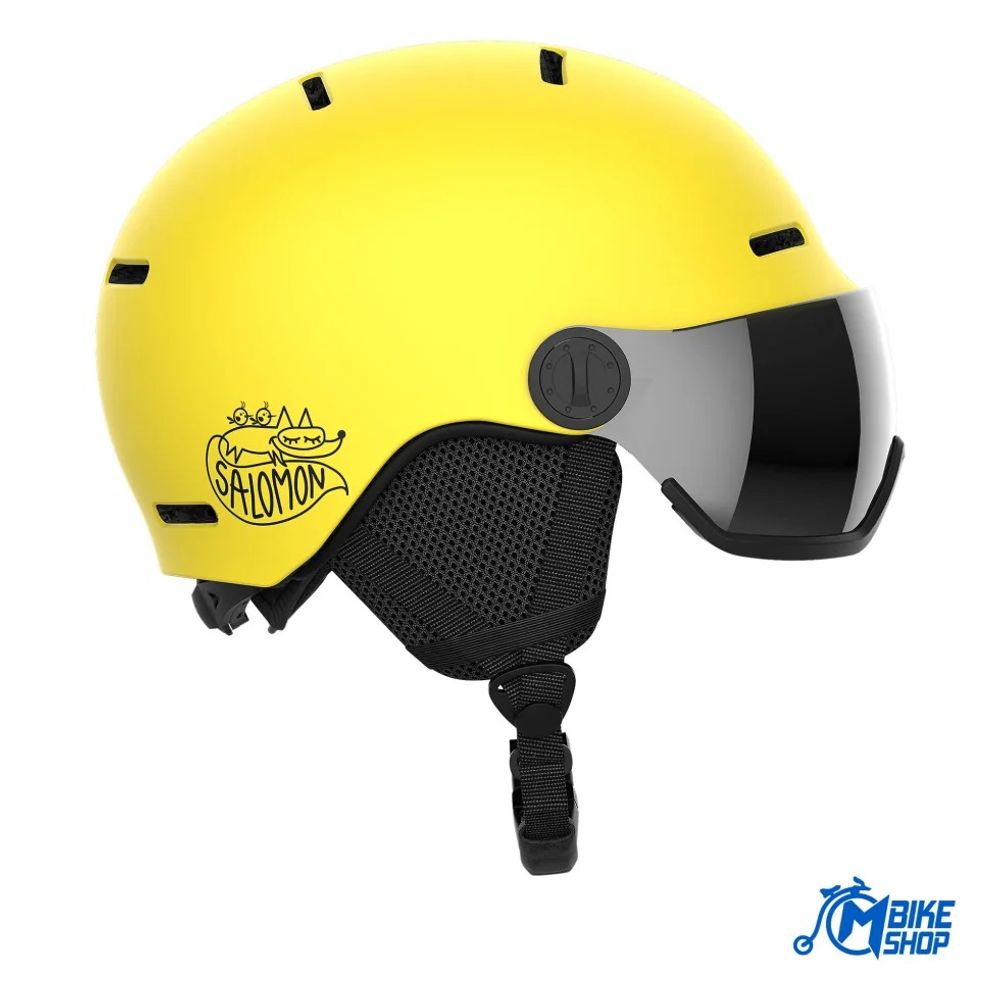 Salomon Dječija kaciga za skijanje Orka Visor Vibrant Yellow/Universal FLS SIL slika 1