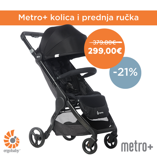 Ergobaby Metro+ kompaktna gradska kolica Siva slika 1