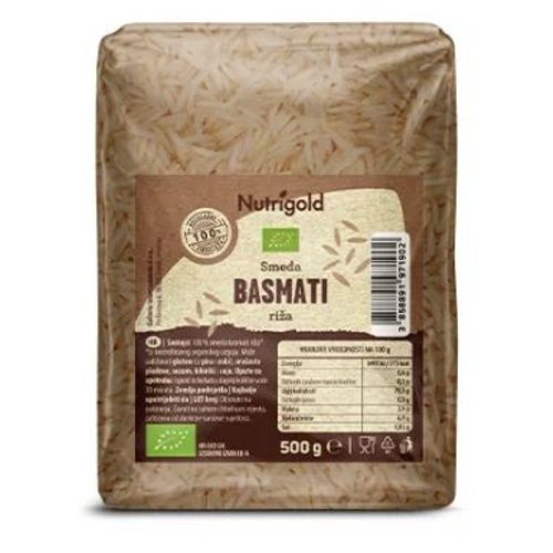 Nutrigold  Riža smeđa basmati - Organska 500g slika 1