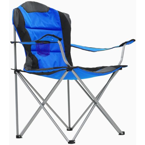 Sklopive stolice za kampiranje 2 kom 96 x 60 x 102 cm plave slika 13