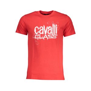 CAVALLI CLASS MEN'S SHORT SLEEVE T-SHIRT RED